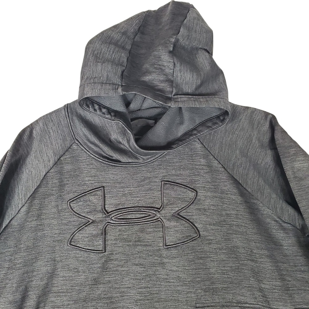 Under Armour ColdGear Hoodie Womens XL Gray Heather Loose Pullover Sweatshirt